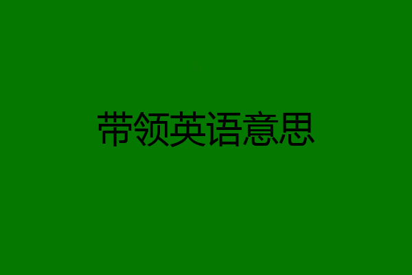 带领英语意思