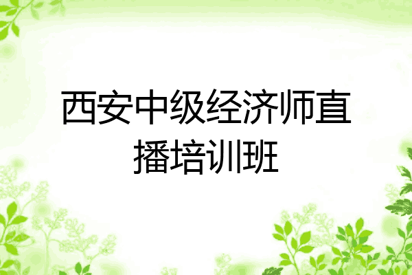 西安中级经济师直播培训班