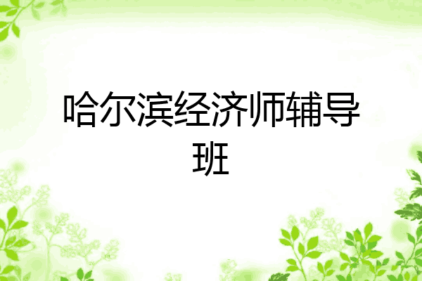 哈尔滨经济师辅导班