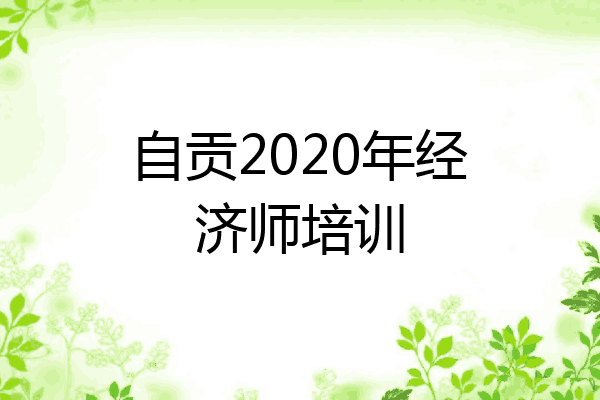 自贡2020年经济师培训