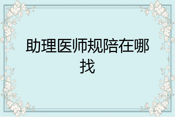 助理医师规陪在哪找