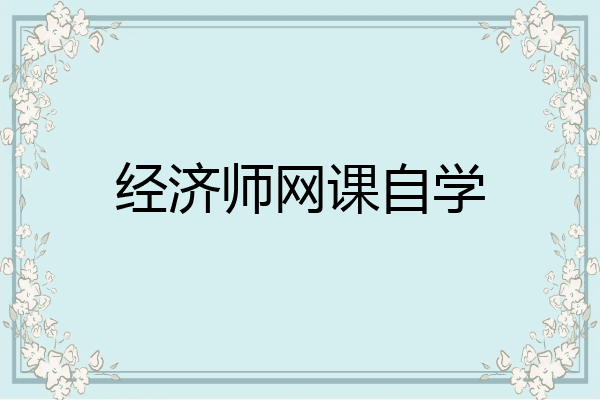 经济师网课自学