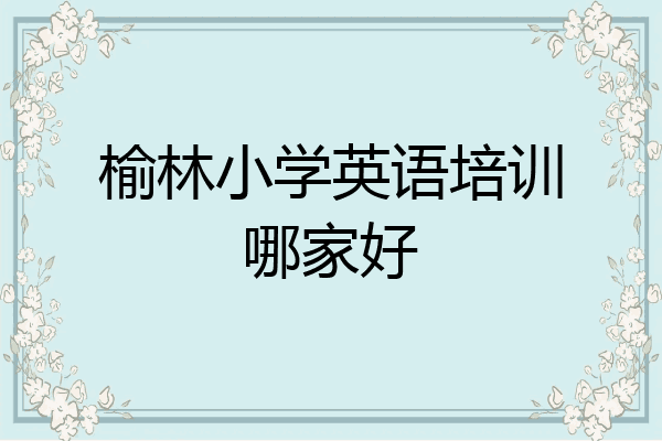 榆林小学英语培训哪家好