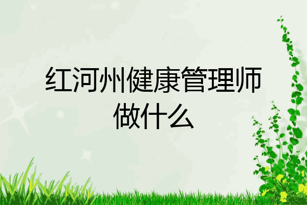 红河州健康管理师做什么