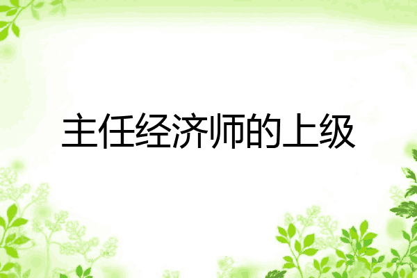 主任经济师的上级