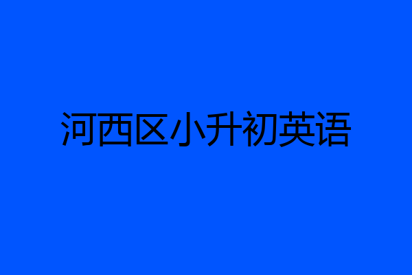 河西区小升初英语