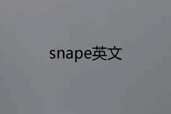 snape英文