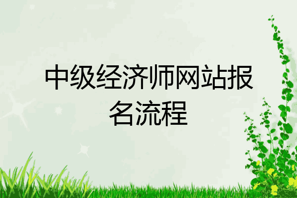 中级经济师网站报名流程