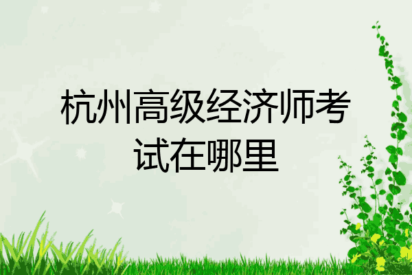 杭州高级经济师考试在哪里