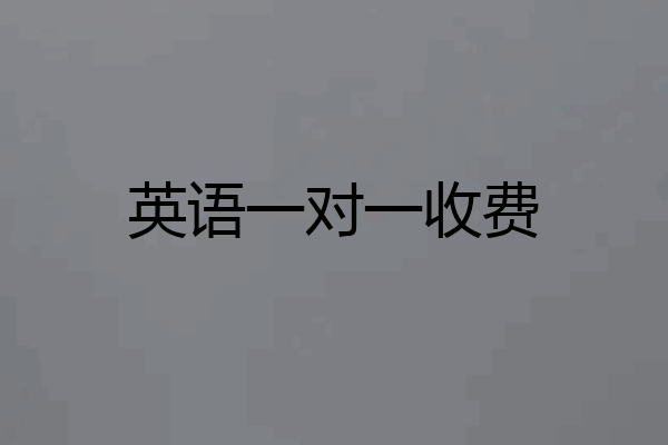 英语一对一收费