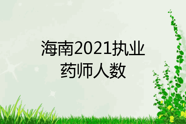 海南2021执业药师人数