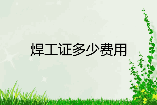 焊工证多少费用