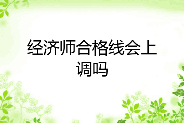 经济师合格线会上调吗