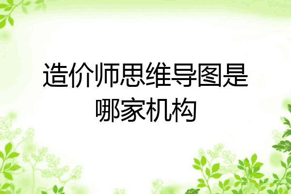 造价师思维导图是哪家机构