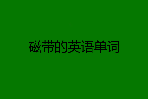 磁带的英语单词