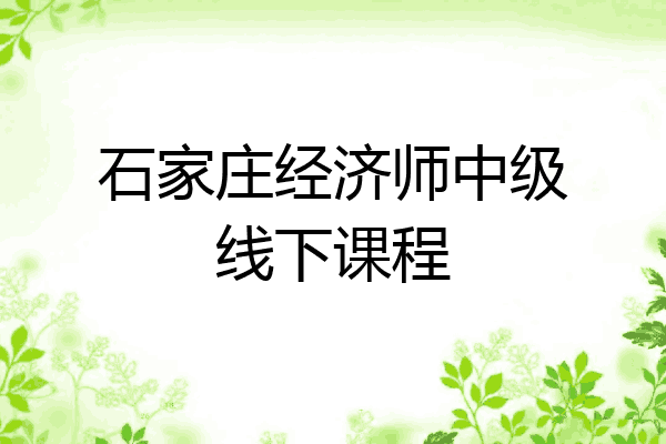 石家庄经济师中级线下课程