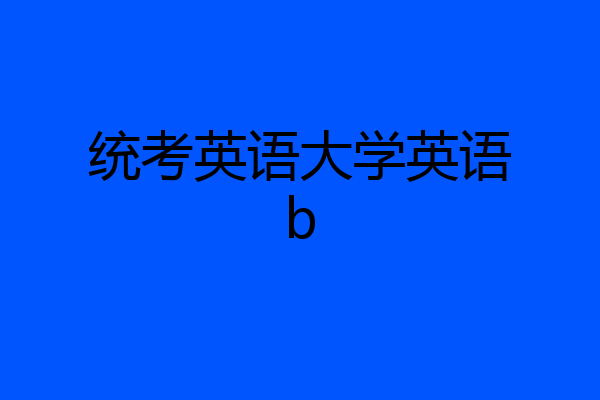 统考英语大学英语b