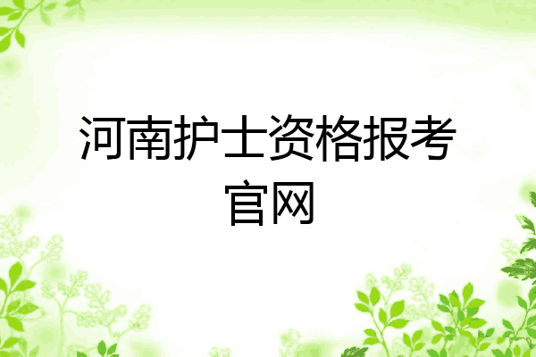 河南护士资格报考官网