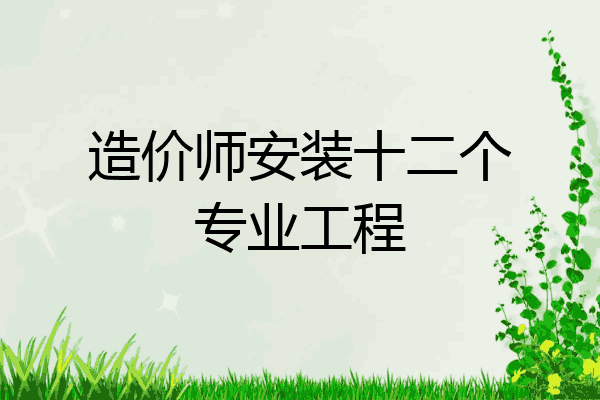 造价师安装十二个专业工程