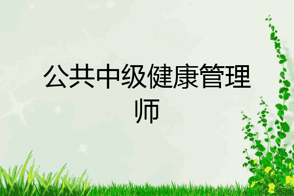 公共中级健康管理师
