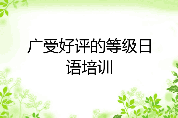 广受好评的等级日语培训