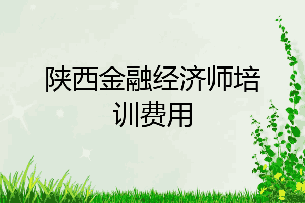 陕西金融经济师培训费用