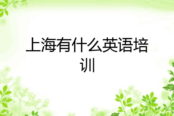 上海有什么英语培训