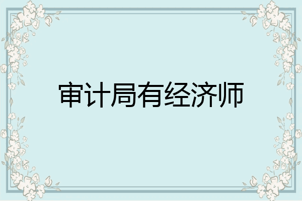 审计局有经济师