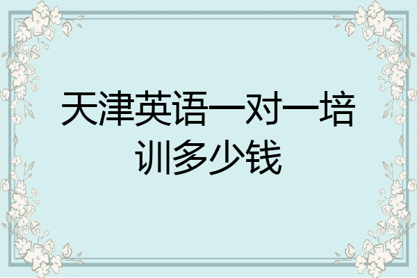 天津英语一对一培训多少钱
