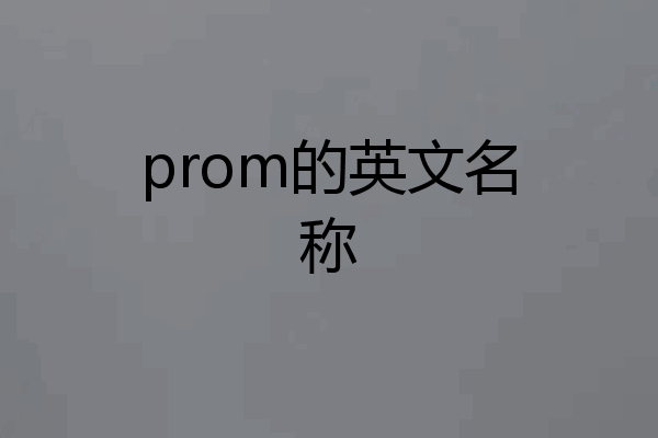 prom的英文名称