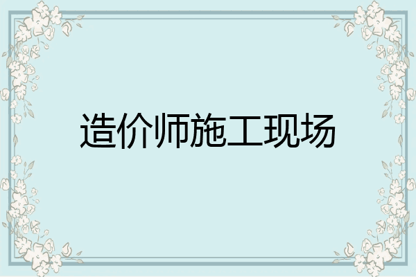 造价师施工现场