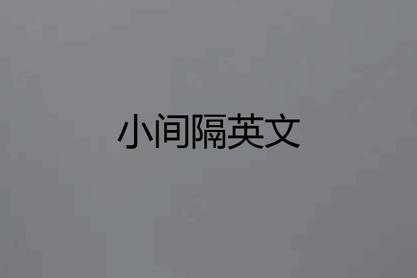 小间隔英文