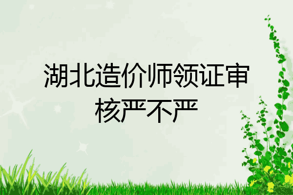 湖北造价师领证审核严不严