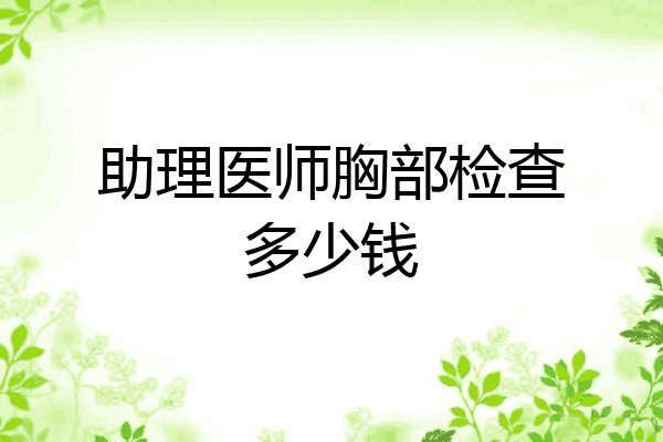 助理医师胸部检查多少钱