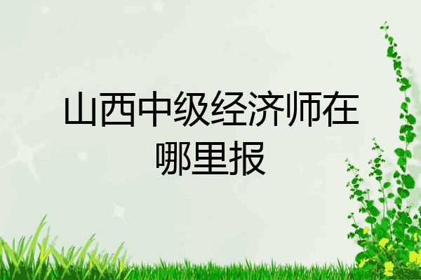 山西中级经济师在哪里报