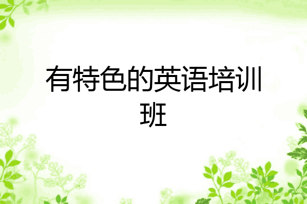 有特色的英语培训班