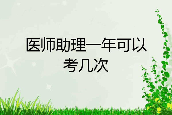 医师助理一年可以考几次