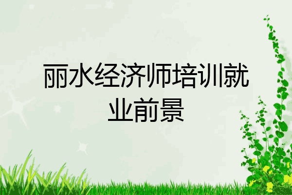 丽水经济师培训就业前景
