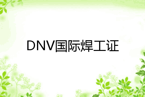 DNV国际焊工证