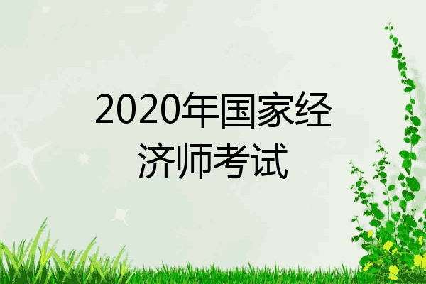 2020年国家经济师考试