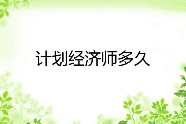 计划经济师多久