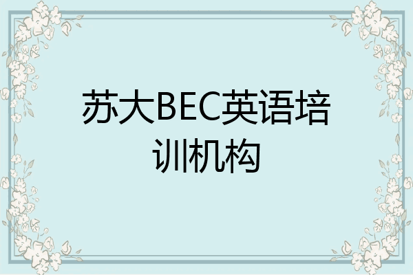苏大BEC英语培训机构