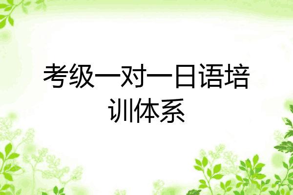 考级一对一日语培训体系
