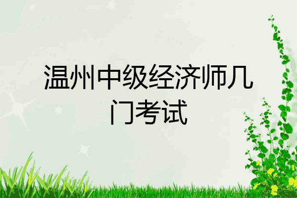 温州中级经济师几门考试