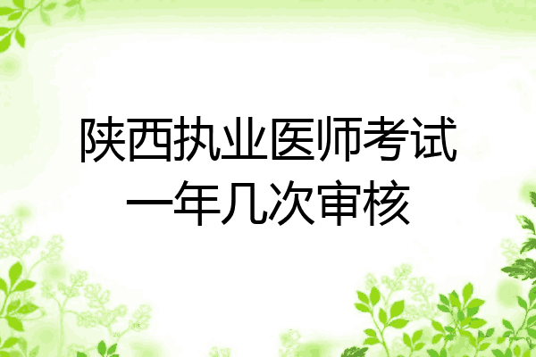 陕西执业医师考试一年几次审核