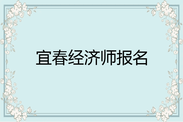 宜春经济师报名