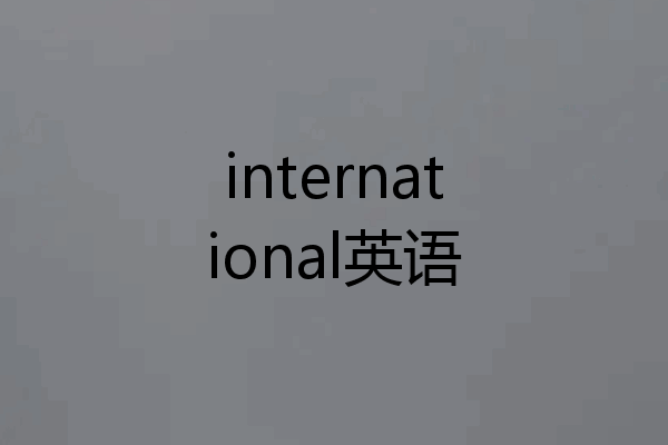 international英语