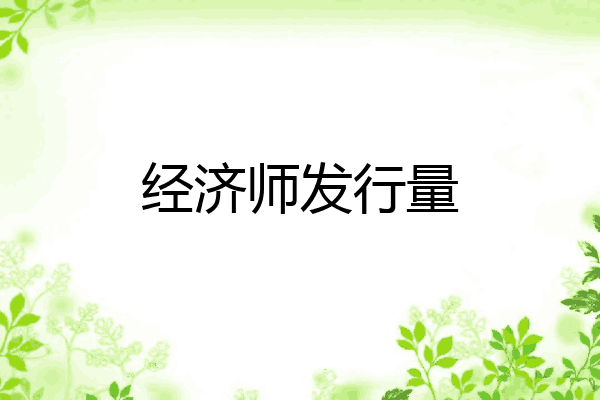 经济师发行量