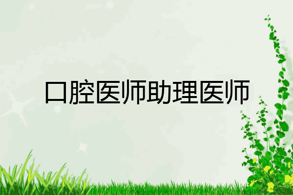 口腔医师助理医师