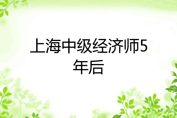 上海中级经济师5年后